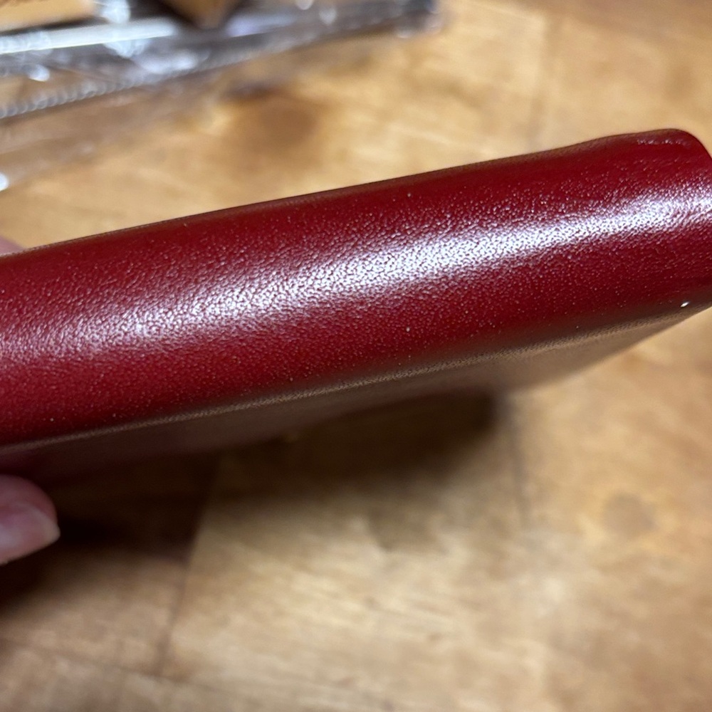 Buxton vintage rare Women's Red Leather Wallet NEW - Picture 12 of 13